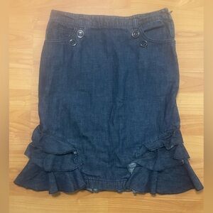 Anthropology Pilcro and the Letterpress Dark Denim Pencil Skirt Sz 6